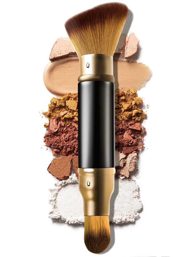 EOICCEOH Retractable Airbrush Kabuki Brush for All Face Makeup & Foundation for Liquid, Cream and Powder Face Makeup, Dual-Ended Brush for Precision Natural Look, Aluminum Handle, Stocking Stuffers for Women - Image 1